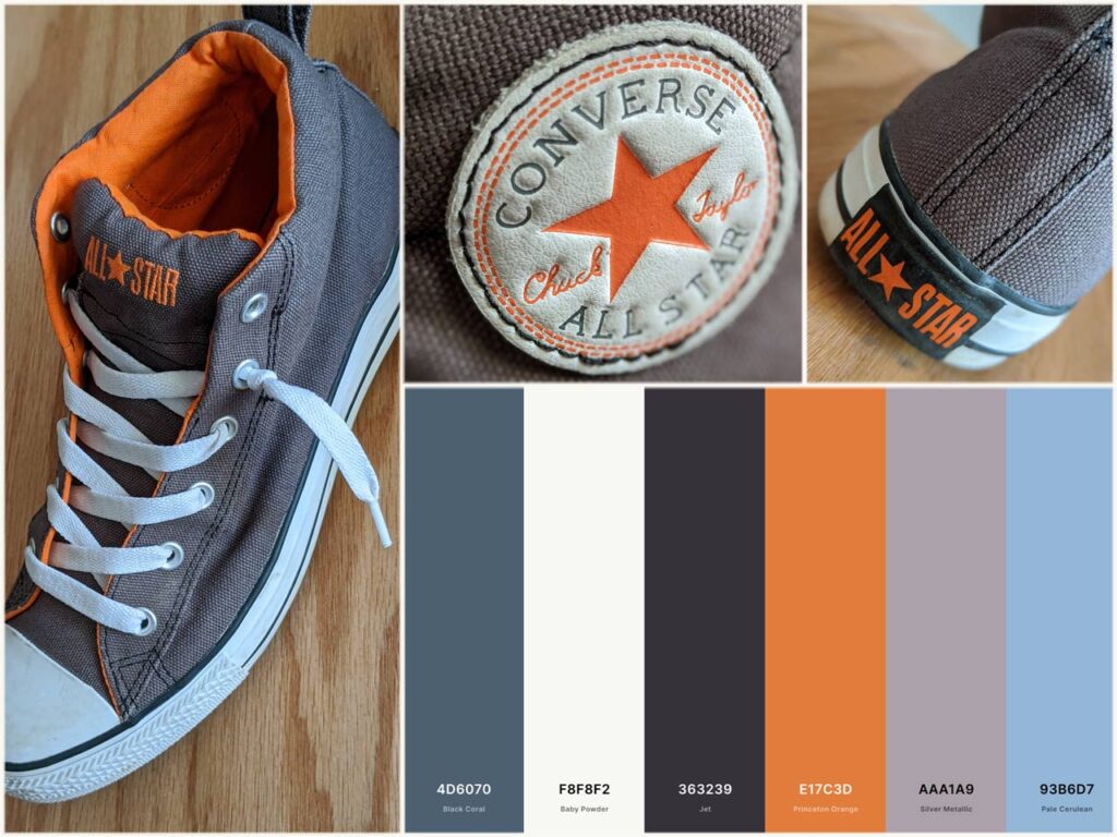 Converse and Coolors collage made in Adobe Spark by Michael Wright